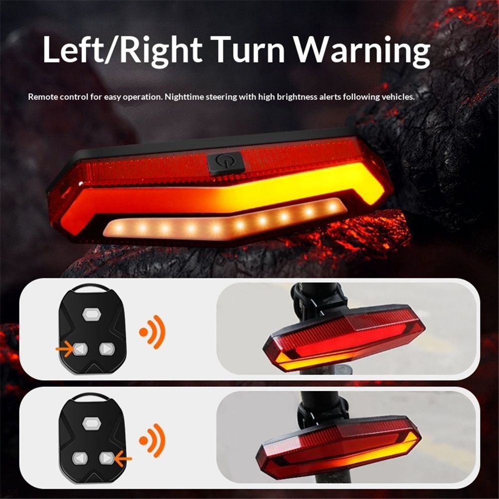 Rear Bike Light Powerful & Rechargeable - Waterproof, Multiple Modes, Quick Release Mounts, Bicycle Lights V1192-AZ-W-0816