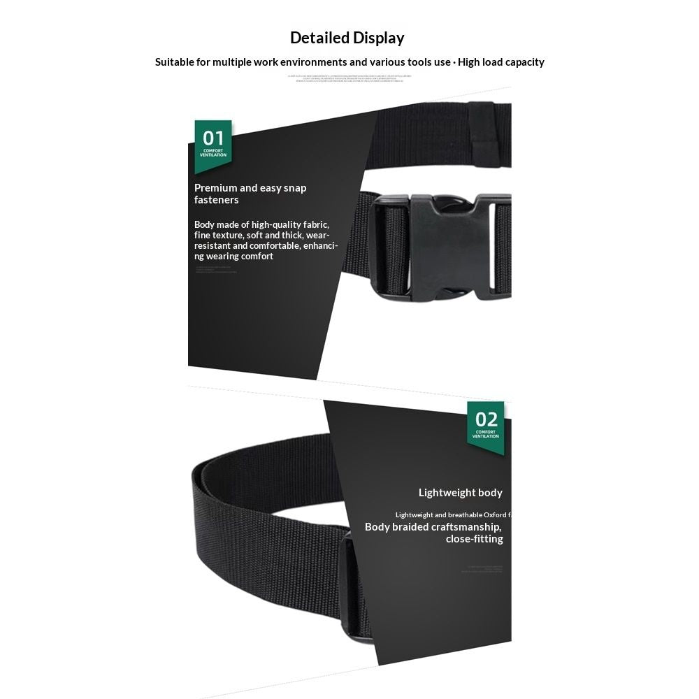 2 Pack Tool Work Belt, Worker Men Belt, Adjustable Electrician Belt, Multi functional waist bag and waist V1192-AZ-W-0820