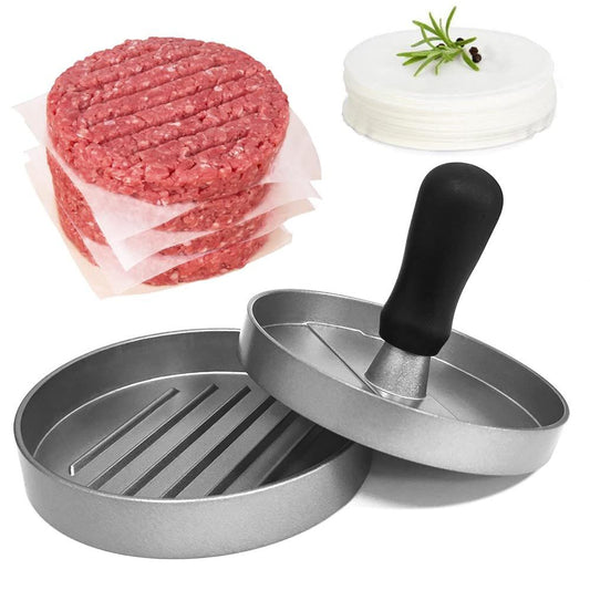 Burger Press Hamburger Press Patty Maker with Aluminum Hamburger Mold Non-Stick, BBQ Grill Accessories V1192-AZ-W-0826