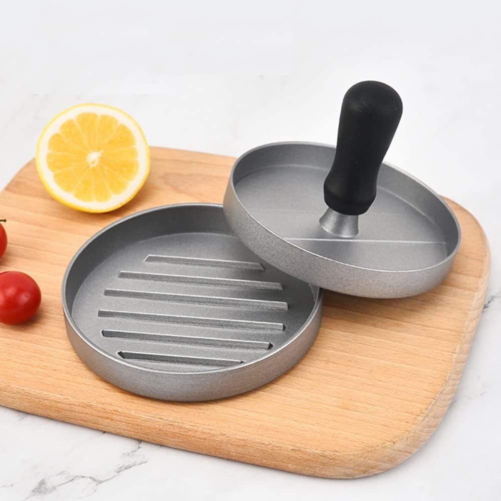 Burger Press Hamburger Press Patty Maker with Aluminum Hamburger Mold Non-Stick, BBQ Grill Accessories V1192-AZ-W-0826