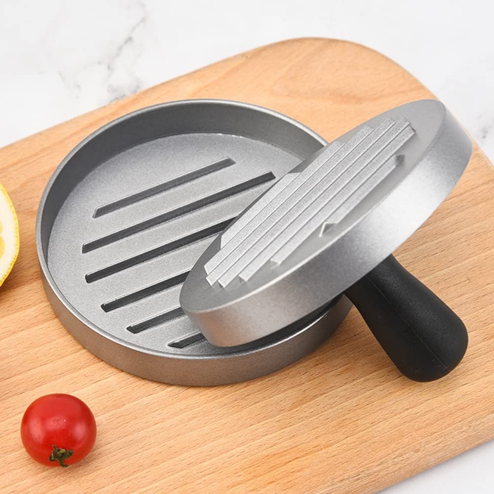 Burger Press Hamburger Press Patty Maker with Aluminum Hamburger Mold Non-Stick, BBQ Grill Accessories V1192-AZ-W-0826