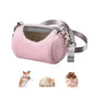 Dwarf Hamster Carrier Bag Portable Cylinder Warm Outdoor Bag with Adjustable Single Shoulder Strap (Pink) V1192-AZ-W-0827