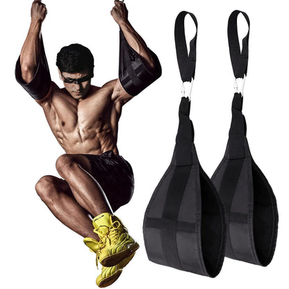Hanging Ab Straps for Pull Up Bar: Gym Ab Sling Straps for Arm Pull up Workout Support for Training Knee and V1192-AZ-W-0828
