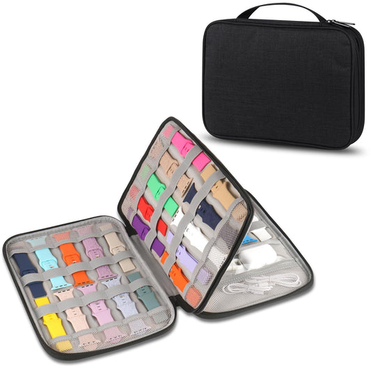 Watch Band Storage Case Watch Band Organizer Bag Watch Band Case and Storage Holder Watch Bands Holder V1192-AZ-W-0834
