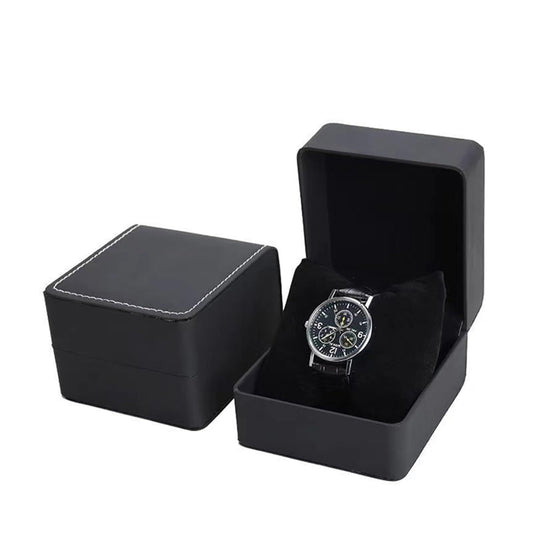 2 pack Watch Box, PU Leather Watch Case, Gift Boxs With Cushion For Most Watches, Smart Watch & jewelry,Watch V1192-AZ-W-0835