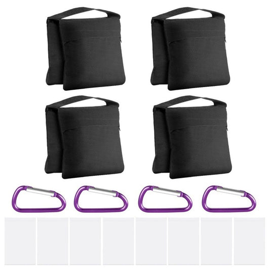 4 Packs Sandbags Weight Bags for Light Stand Photography Video Equipment, Heavy Duty Saddlebag for Backdrop V1192-AZ-W-0837