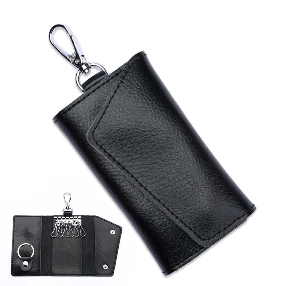 2 pack Compact Leather Car Key Case, Key Holder Key Organizer Wallet, with Card Holder Lightweight Organizer V1192-AZ-W-0842