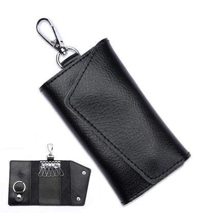 2 pack Compact Leather Car Key Case, Key Holder Key Organizer Wallet, with Card Holder Lightweight Organizer V1192-AZ-W-0842