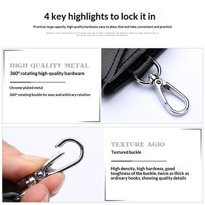 2 pack Compact Leather Car Key Case, Key Holder Key Organizer Wallet, with Card Holder Lightweight Organizer V1192-AZ-W-0842