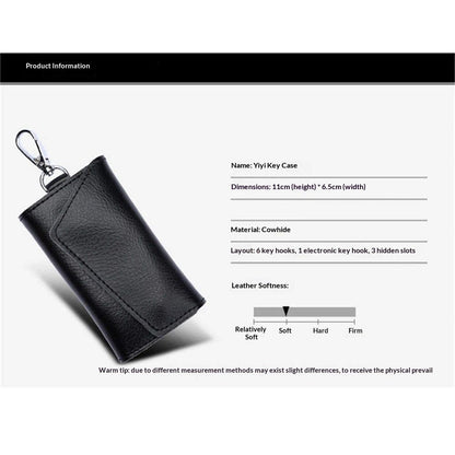 2 pack Compact Leather Car Key Case, Key Holder Key Organizer Wallet, with Card Holder Lightweight Organizer V1192-AZ-W-0842