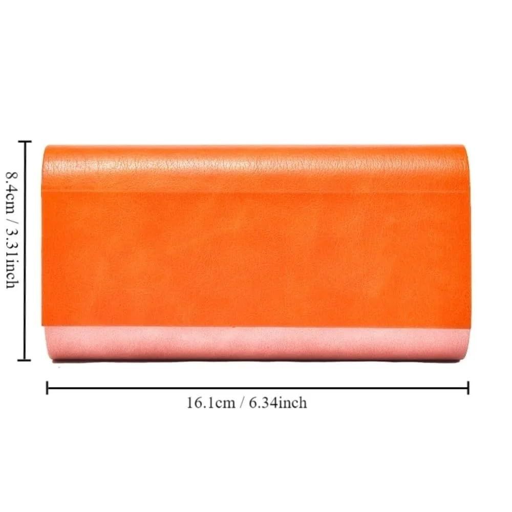 Glasses Case for 2 Storage Portable Compact Slim Two-Piece Soft Case Hard Case, Sunglasses Box Large Capacity V1192-AZ-W-0848