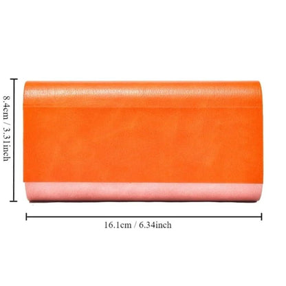 Glasses Case for 2 Storage Portable Compact Slim Two-Piece Soft Case Hard Case, Sunglasses Box Large Capacity V1192-AZ-W-0848