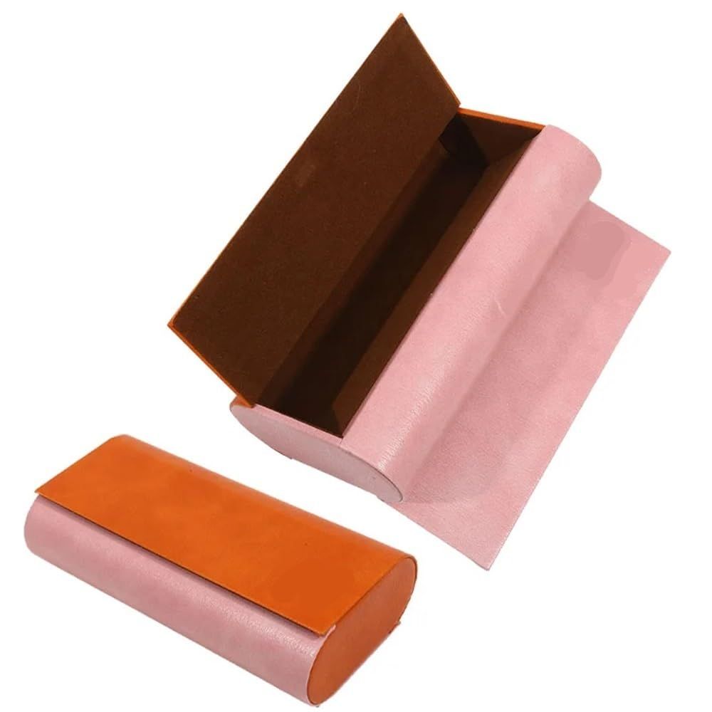 Glasses Case for 2 Storage Portable Compact Slim Two-Piece Soft Case Hard Case, Sunglasses Box Large Capacity V1192-AZ-W-0848