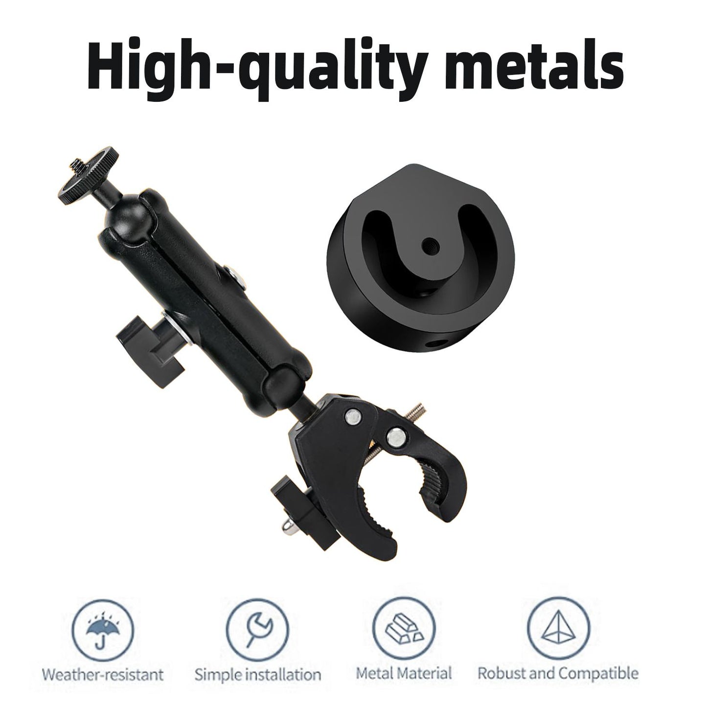 Adjustable Roof Rack Pole Mount Kit , Compatible with Original Pipe Adapter, Accessories for Roof or Pole V1192-AZ-W-0852