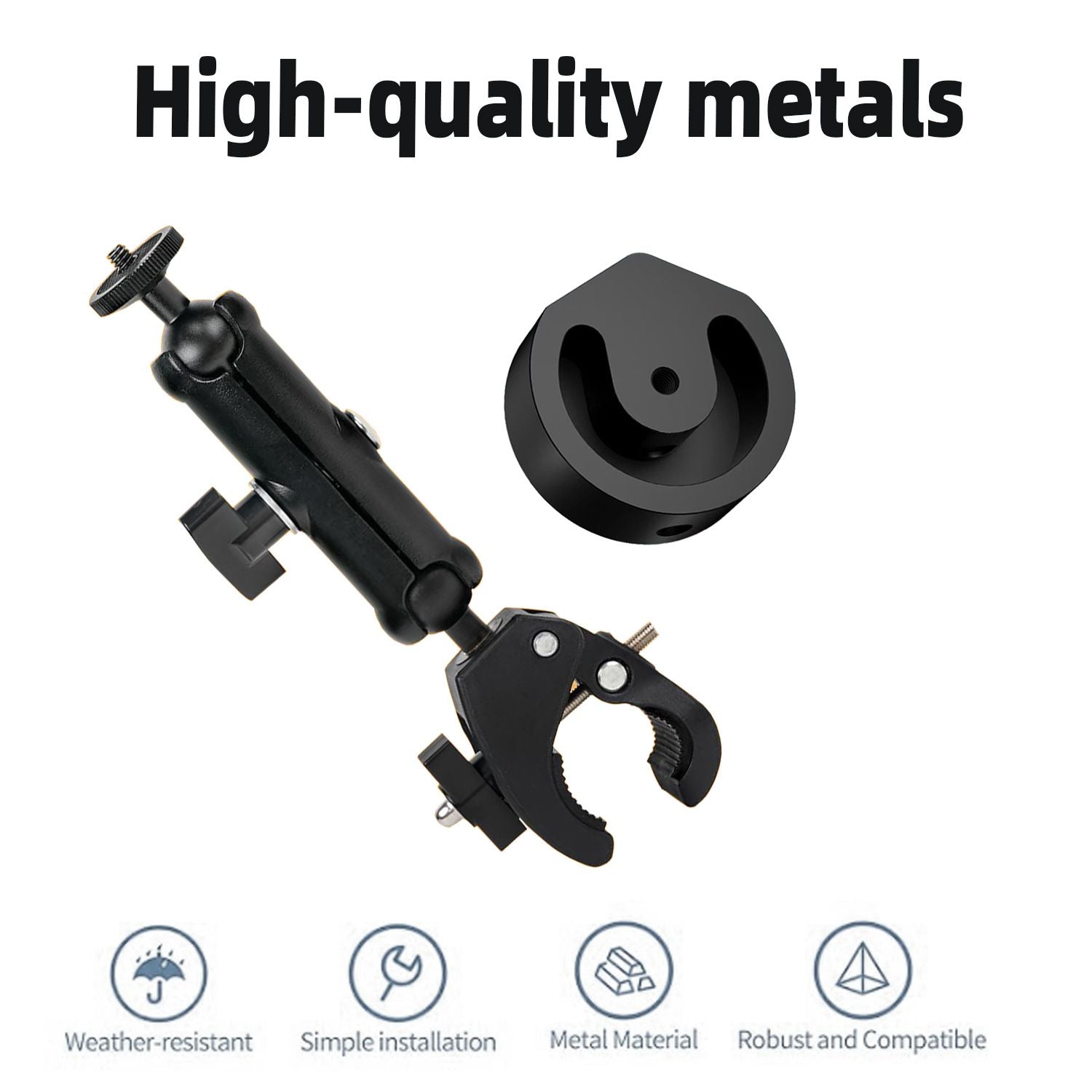 Adjustable Roof Rack Pole Mount Kit , Compatible with Original Pipe Adapter, Accessories for Roof or Pole V1192-AZ-W-0852