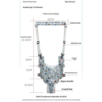 Baby Walker, Handheld Kids Toddler Walking Harness Helper Assistant Protective Belt Child Activity Walker V1192-AZ-W-0860
