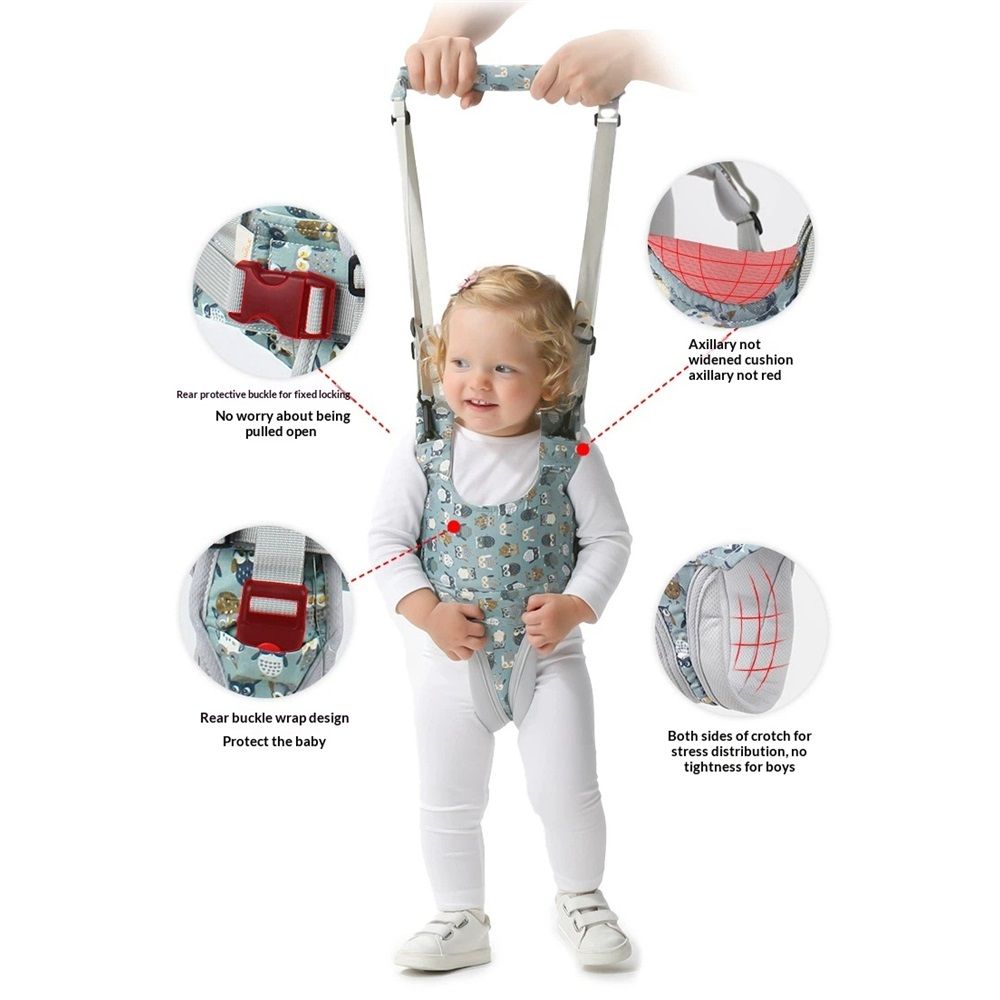 Baby Walker, Handheld Kids Toddler Walking Harness Helper Assistant Protective Belt Child Activity Walker V1192-AZ-W-0860