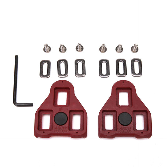Bike Cleats - (Pair) Replacement 3Cleat Set for 3 Bolt Bicycle Pedals, Durable Red Cleats for Road and Indoor V1192-AZ-W-0867
