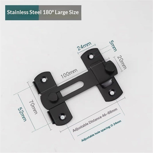2 pack 180 Degree Flip Sliding Barn Door Lock for Privacy - Safe barn Door Locks and latches for Barn Door, V1192-AZ-W-0869