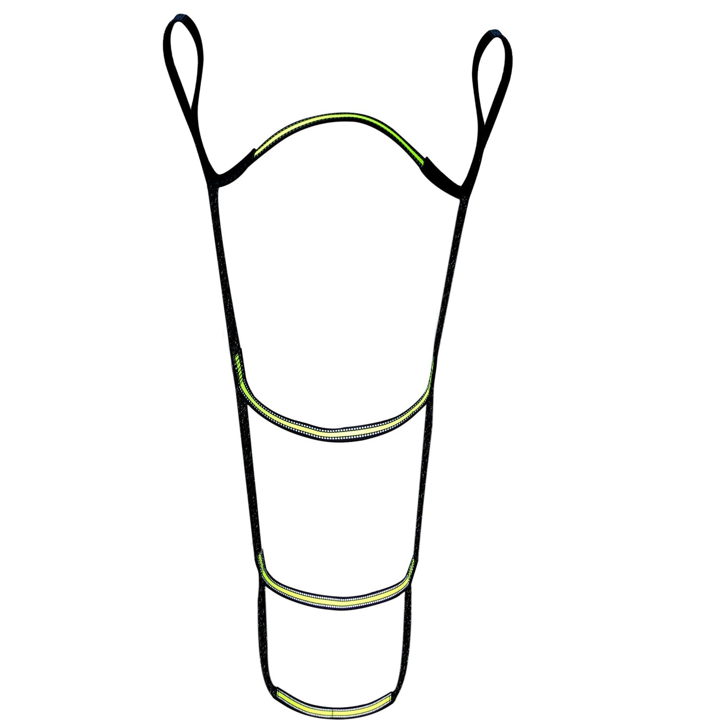 4 Step Hunting Climbing Aider w/High Visibility Steps Marine Rope Ladder for Inflatable Boat, Kayak, V1192-AZ-W-0876