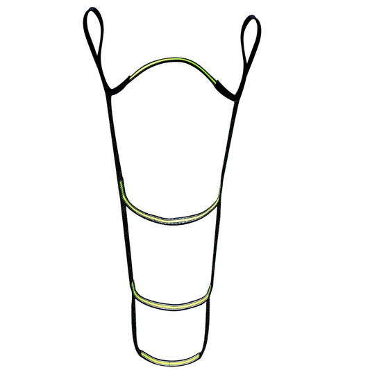 4 Step Hunting Climbing Aider w/High Visibility Steps Marine Rope Ladder for Inflatable Boat, Kayak, V1192-AZ-W-0876