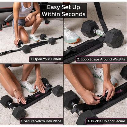 Exercise Hip Thrust Belt - Glute Trainer for Home Workouts with Extra Padding - Fully Adjustable Hip Thrust V1192-AZ-W-0884