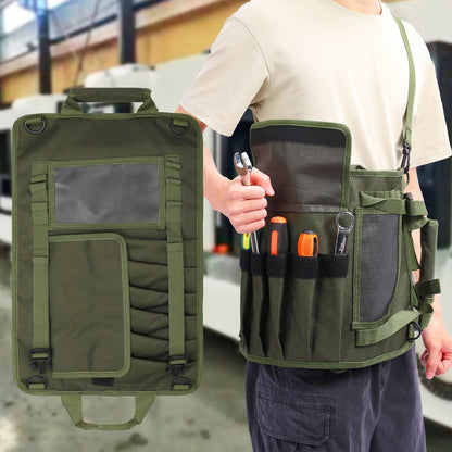 Tool Bag Roll Up, Heavy Duty Portable Soft Tool Storage Organization, Foldable Empty Rollup Organizer V1192-AZ-W-0886