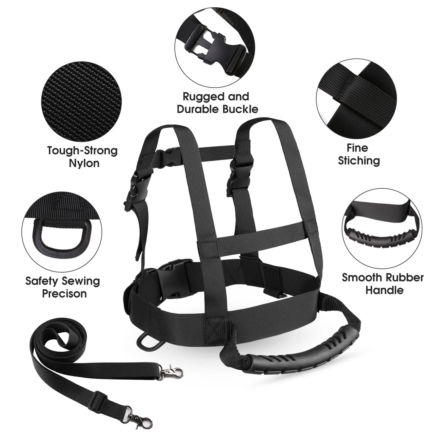 Kids Ski Snowboard Training Harness Toddler Skiing Harness with Removable Leash Speed Control Teaching for V1192-AZ-W-0891
