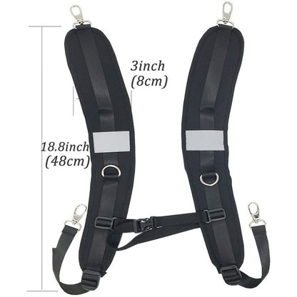 Waterproof Replacement Shoulder Strap with Adjustable Belt for Shoulder Bag Backpack Black Backpack Straps V1192-AZ-W-0892