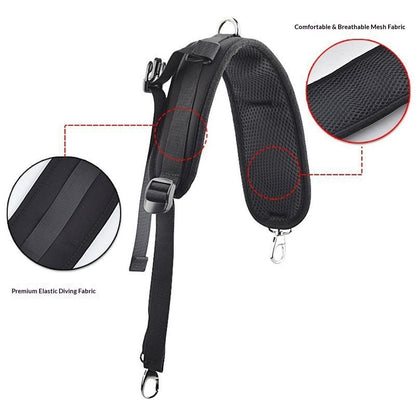 Waterproof Replacement Shoulder Strap with Adjustable Belt for Shoulder Bag Backpack Black Backpack Straps V1192-AZ-W-0892