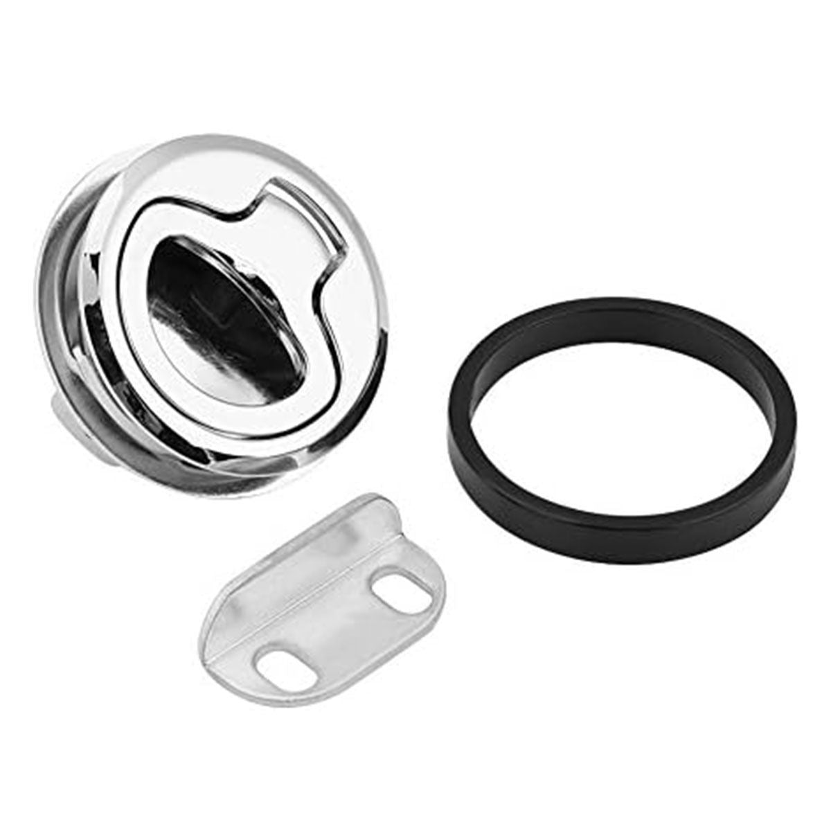 Flush Pull Slam Latch Stainless Steel Round Pull Latch for RV Boat Deck Hatch Door Cabinet Hardware Door V1192-AZ-W-0908