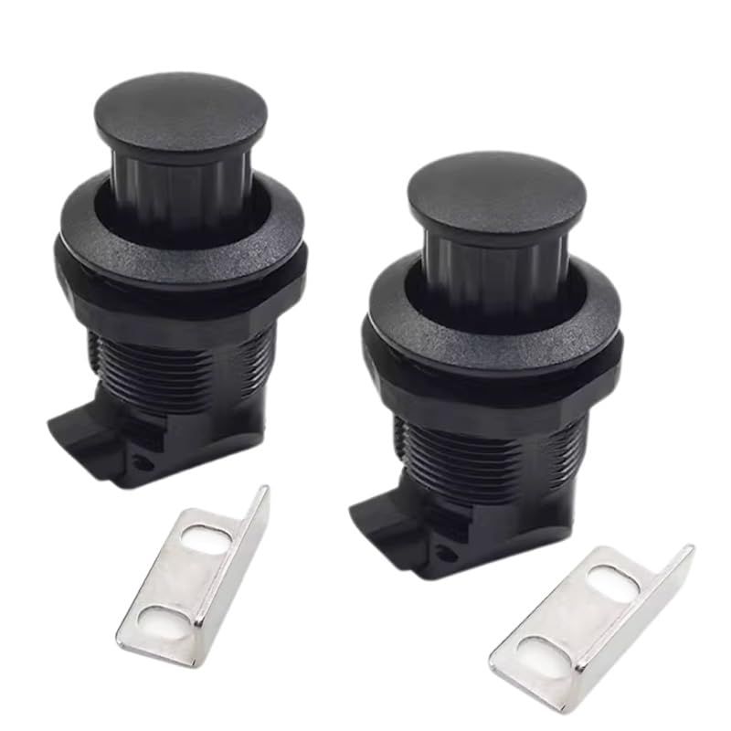 2Pcs Push Button Latch, Push to Close Latches for Perpendicular Door Configurations Latches - Push-to-Close V1192-AZ-W-0912