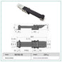 2 PCS Heavy Duty Premium SUS304 Stainless Steel Rubber Flexible Black Draw Latches Buckle (Style 3) V1192-AZ-W-0914