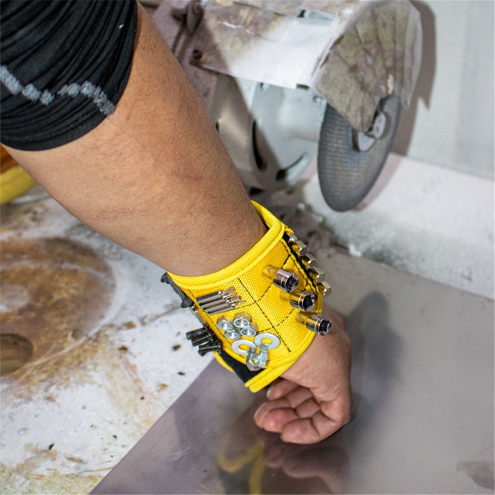 Magnetic Wristband for Tools Magnet Screw Holder Wrist Support Keeps Screws Nails Drill Bits Handy Unique V1192-AZ-W-0919