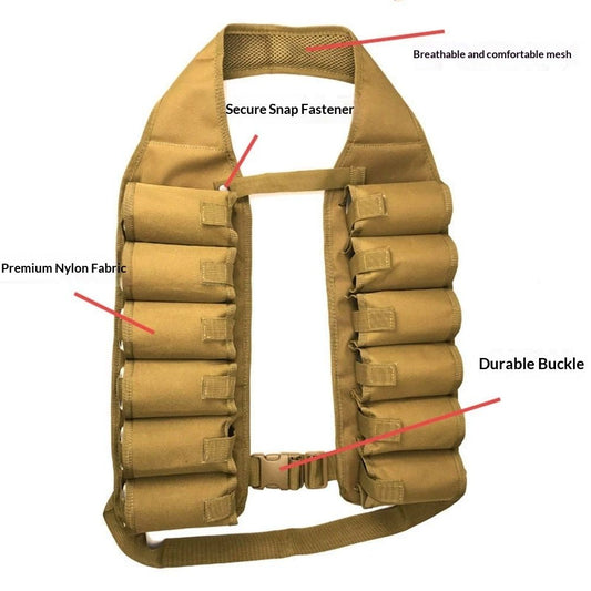 Beer Bandolier Holder 12-Pack Drink Vest Beer Can Soda Belt Holster Beverage Holder Insulate BBQ Party Gag V1192-AZ-W-0924