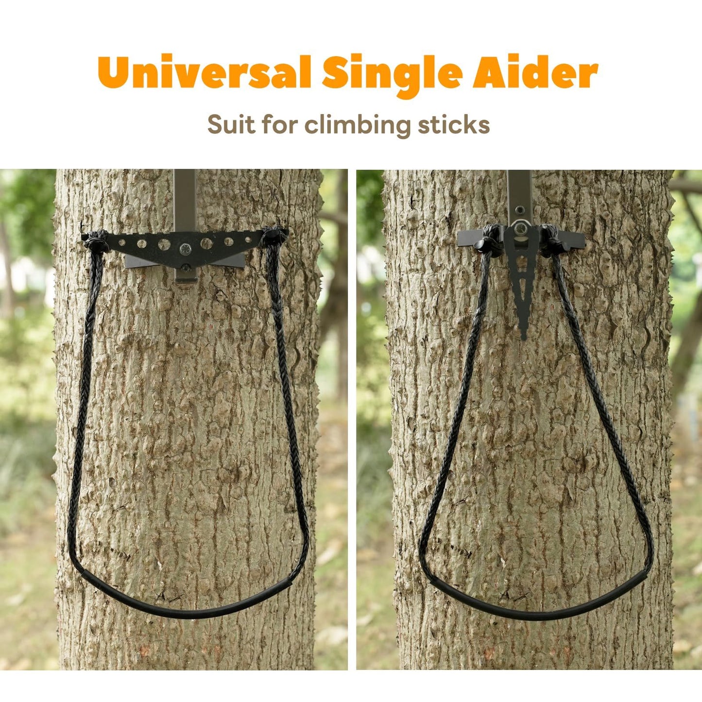 Climbing Stick Aider for Hunting, Daisy Chain Single Step Aider, Hand-Braided Lightweight Rope Ladder Tree V1192-AZ-W-0935