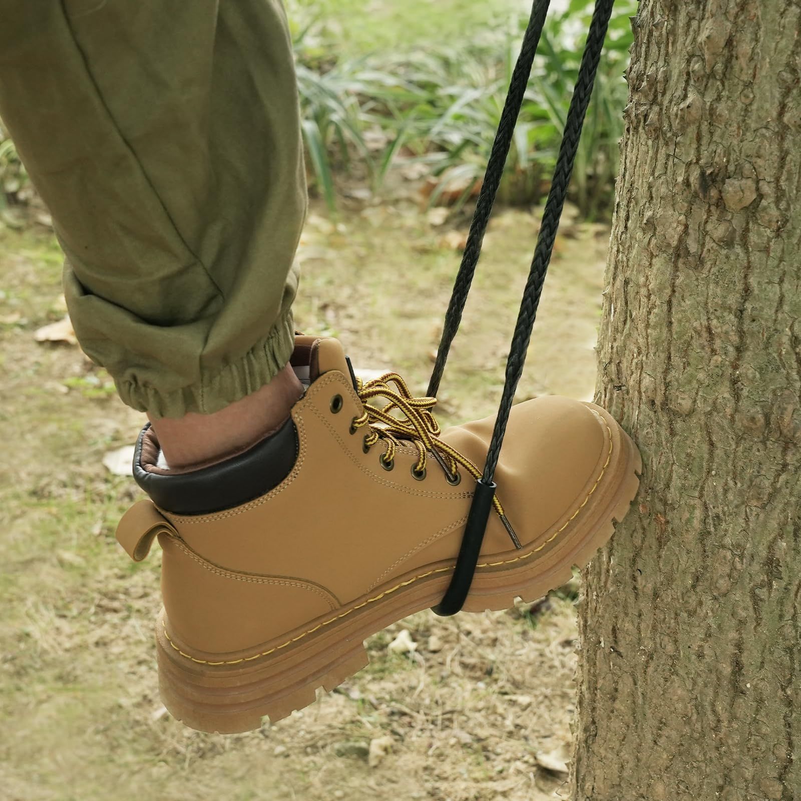 Climbing Stick Aider for Hunting, Daisy Chain Single Step Aider, Hand-Braided Lightweight Rope Ladder Tree V1192-AZ-W-0935