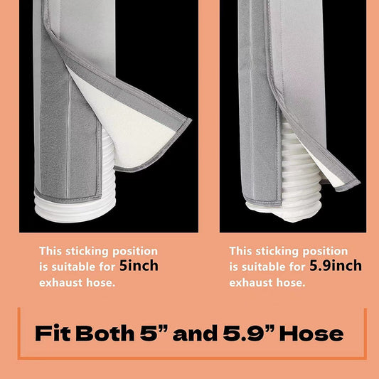 Portable AC Hose Insulation Sleeve, Air Conditioner Hose Cover Wrap, Fits 5" & 5.9" Diameter Exhaust Hose, V1192-AZ-W-0936