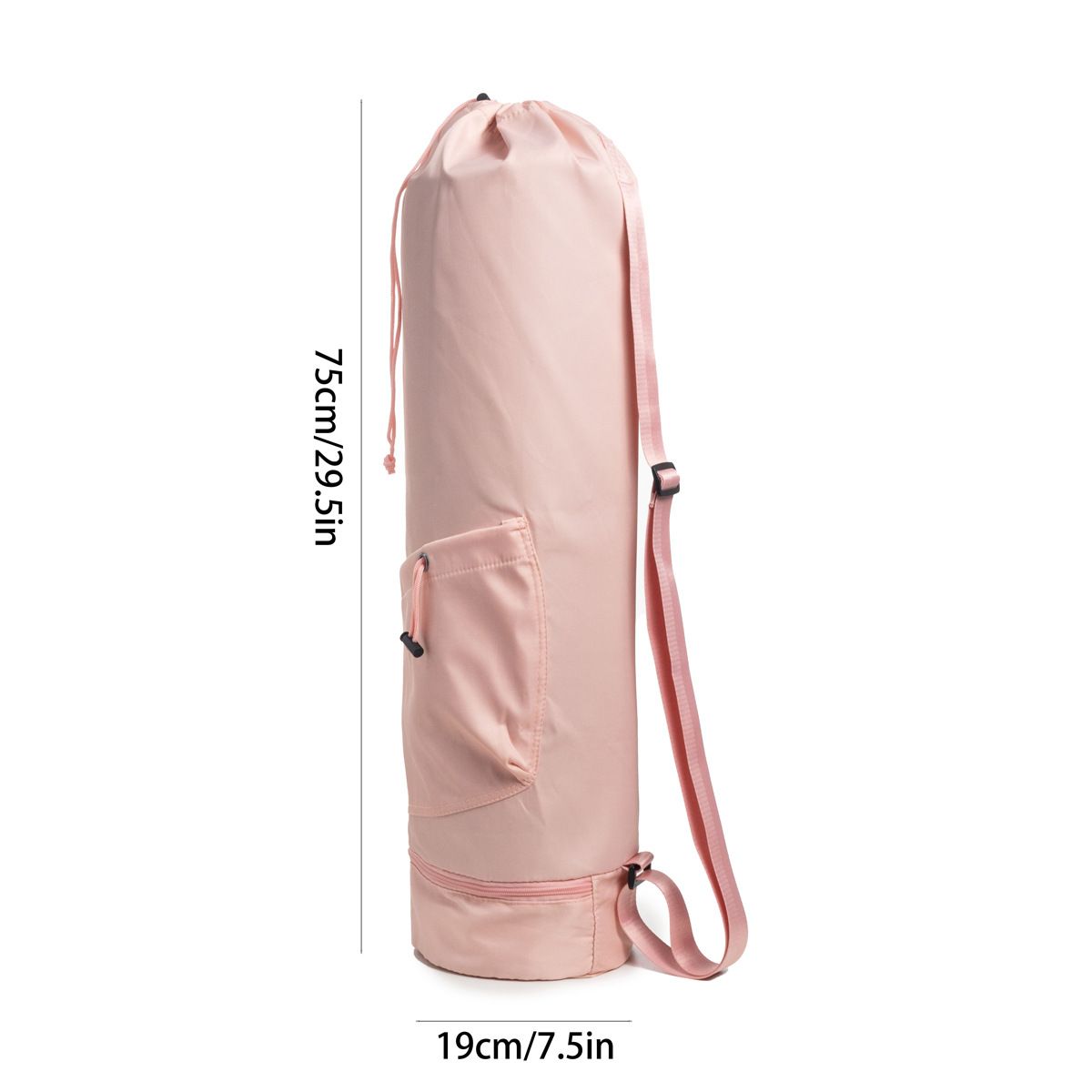 Yoga Mat Bag with Water Bottle Pocket and Bottom Wet Pocket, Exercise Yoga Mat Carrier Multi-Functional V1192-AZ-W-0945