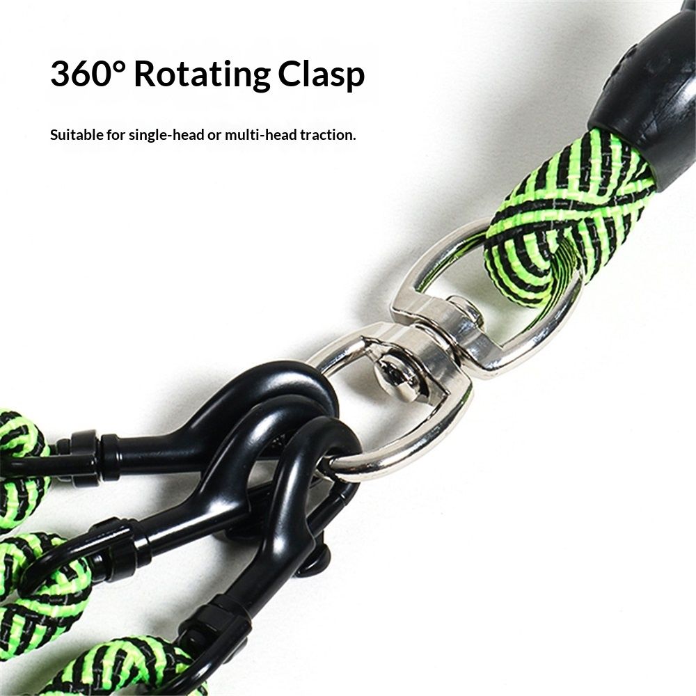 3 Dog Leash No Tangle, Heavy Duty Splitter Coupler, Reflective Strong Triple Multi Way Lead Split, Soft V1192-AZ-W-0946