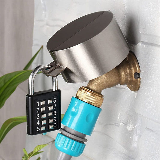 Faucet Locks Outdoor,Hose Spigot, Made of Metal Suitable for Garden Faucets,Hose BibWater Hose,Water Faucet V1192-AZ-W-0948
