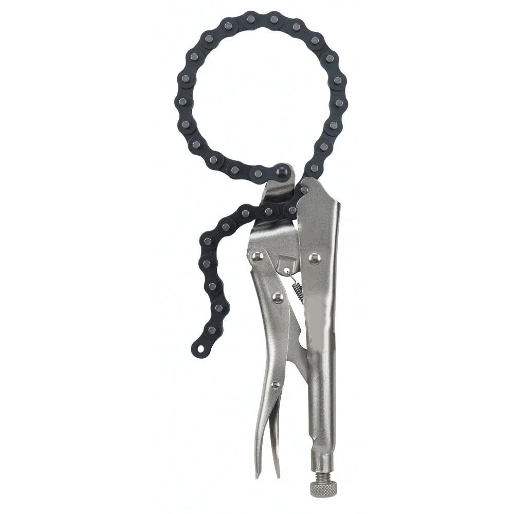 Locking Chain Clamp, Locking Chain Pliers with 80cm Chain, Quick Release, Heavy Duty Chain Vise Grip, Locking V1192-AZ-W-0951