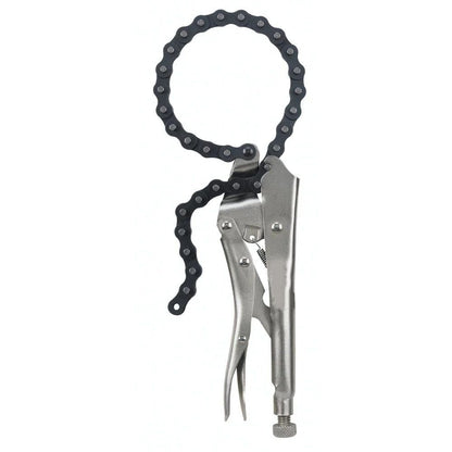 Locking Chain Clamp, Locking Chain Pliers with 80cm Chain, Quick Release, Heavy Duty Chain Vise Grip, Locking V1192-AZ-W-0951