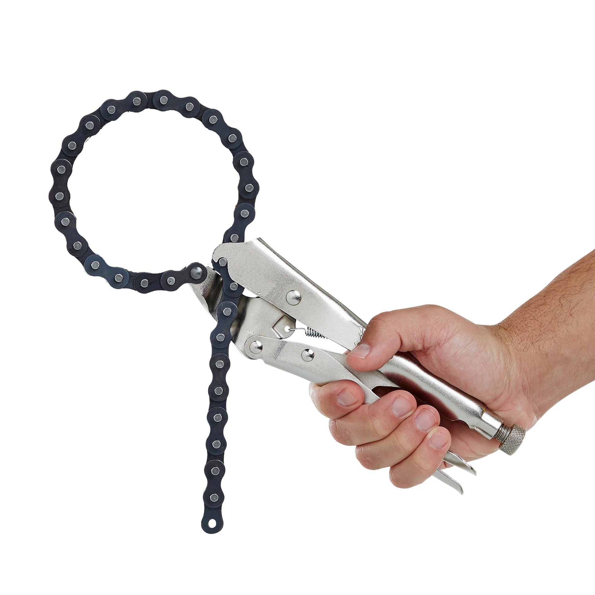 Locking Chain Clamp, Locking Chain Pliers with 80cm Chain, Quick Release, Heavy Duty Chain Vise Grip, Locking V1192-AZ-W-0951