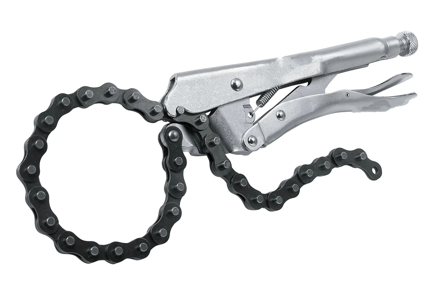 Locking Chain Clamp, Locking Chain Pliers with 80cm Chain, Quick Release, Heavy Duty Chain Vise Grip, Locking V1192-AZ-W-0951