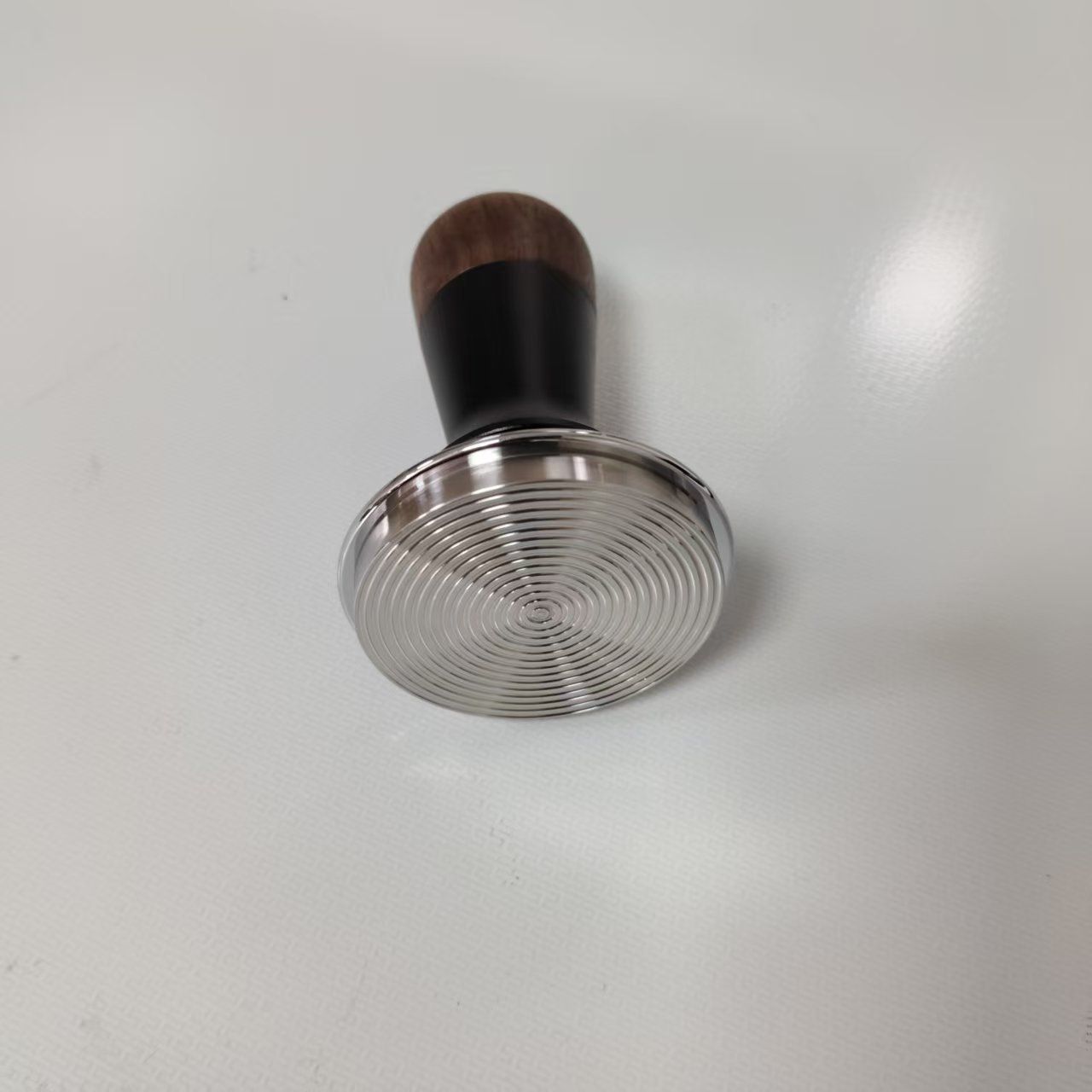 58mm espresso pot, stainless steel corrugated base coffee pot, spring-loaded espresso pot, and walnut wood lid V1192-AZ-W-0956