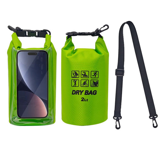 Waterproof Dry Bag, 2L - Roll Top Waterproof Pool Bag, Dry Bags for Kayaking Waterproof-/Phone Pouch,Large V1192-AZ-W-0961