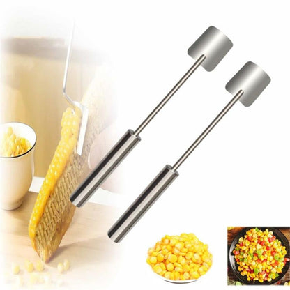 Corn Peeler for Corn on the Cob Stripper Tool, Corns Peelers Stainless Steel Splitter Tool Easy Fast Corn V1192-AZ-W-0967