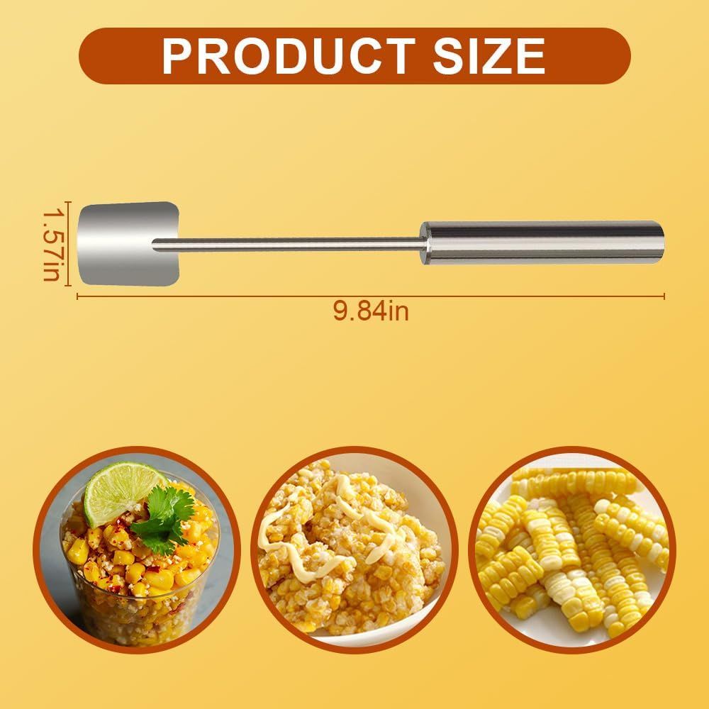 Corn Peeler for Corn on the Cob Stripper Tool, Corns Peelers Stainless Steel Splitter Tool Easy Fast Corn V1192-AZ-W-0967
