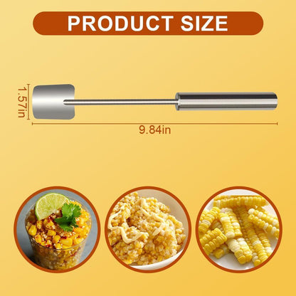 Corn Peeler for Corn on the Cob Stripper Tool, Corns Peelers Stainless Steel Splitter Tool Easy Fast Corn V1192-AZ-W-0967